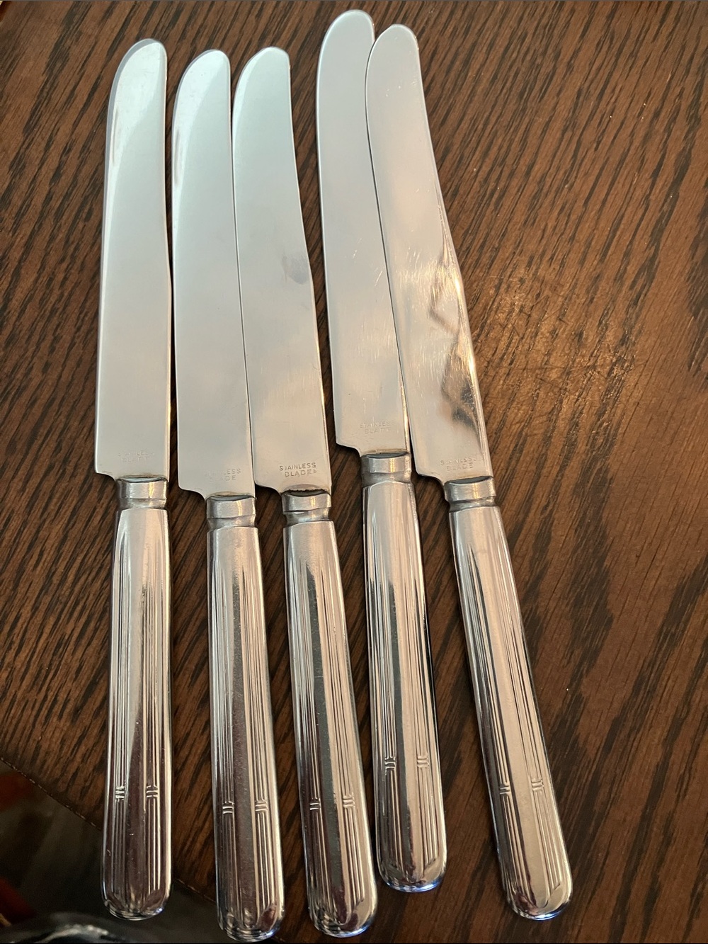 Art Deco Silver Plate Dinner Knives